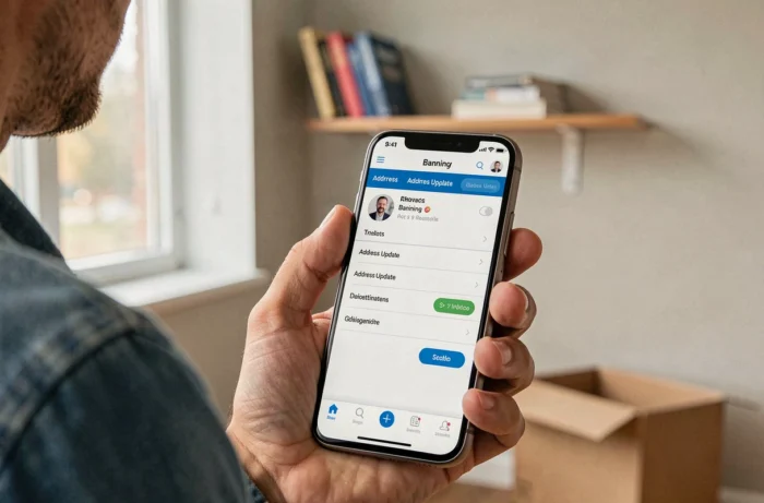 Mise à jour de l'adresse postale sur l'application mobile du Crédit Agricole depuis un nouvel appartement