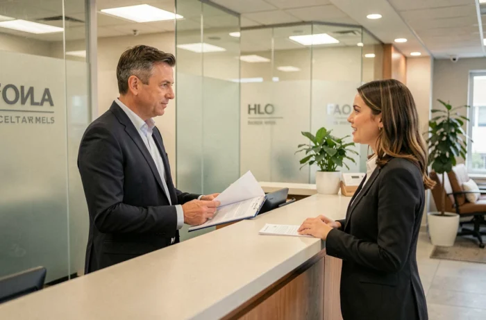 Client informant son conseiller bancaire du Crédit Agricole de son changement d'adresse après un déménagement
